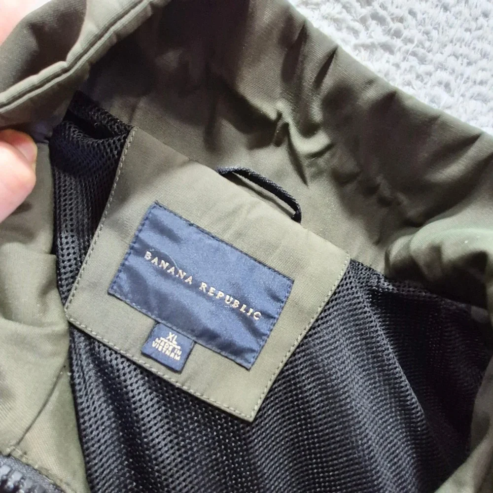Banana Republic Field Jacket 429761 Mens XL Olive Green Utility Heritage Preppy